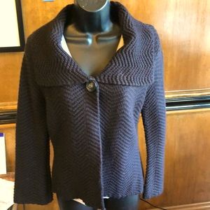 JM collection black sweater jacket size petite sm